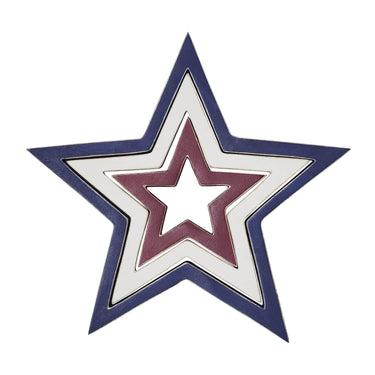 Wooden Nested Stars RWB 3-in-1 10x10x1.5 - The Fox Decor